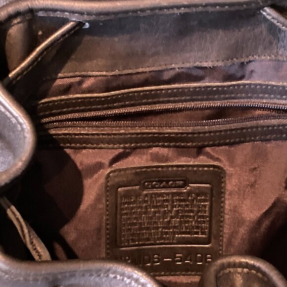 VINTAGE | Large Coach 5408 Black Leather Travel Backpack | Made in 2000 - Picture 9 of 12